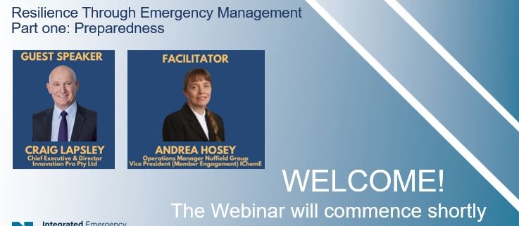 Free Webinar on Emergency Preparedness