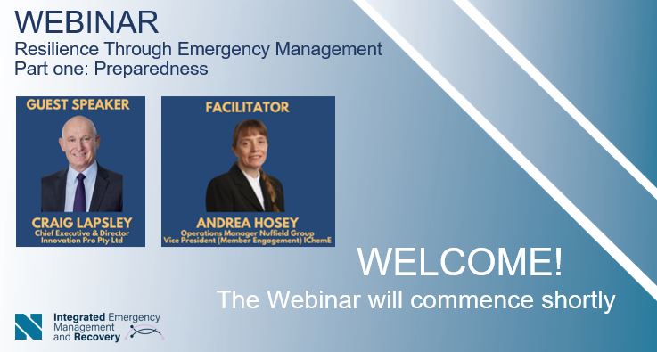 Free Webinar on Emergency Preparedness